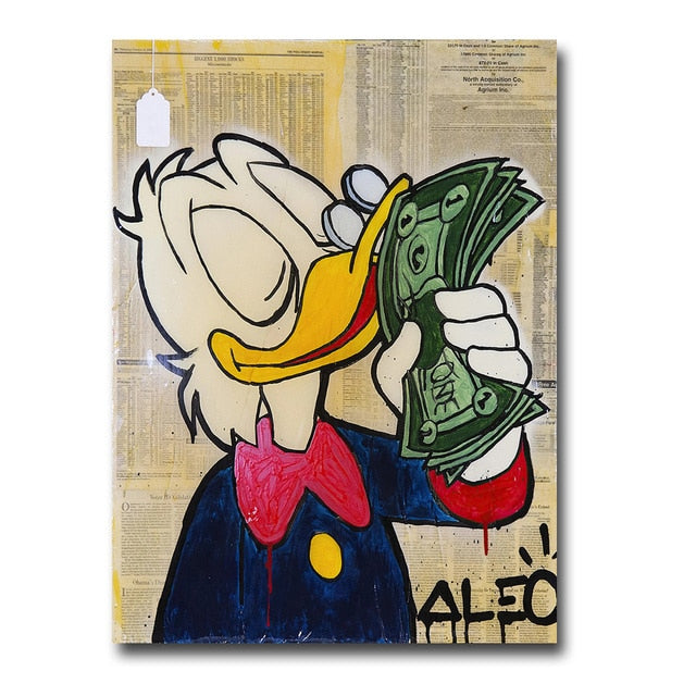 Disney Donald Duck Graffiti Art Poster