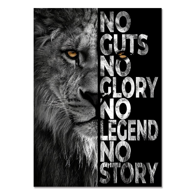 The Lion Motivational Canvas Poster