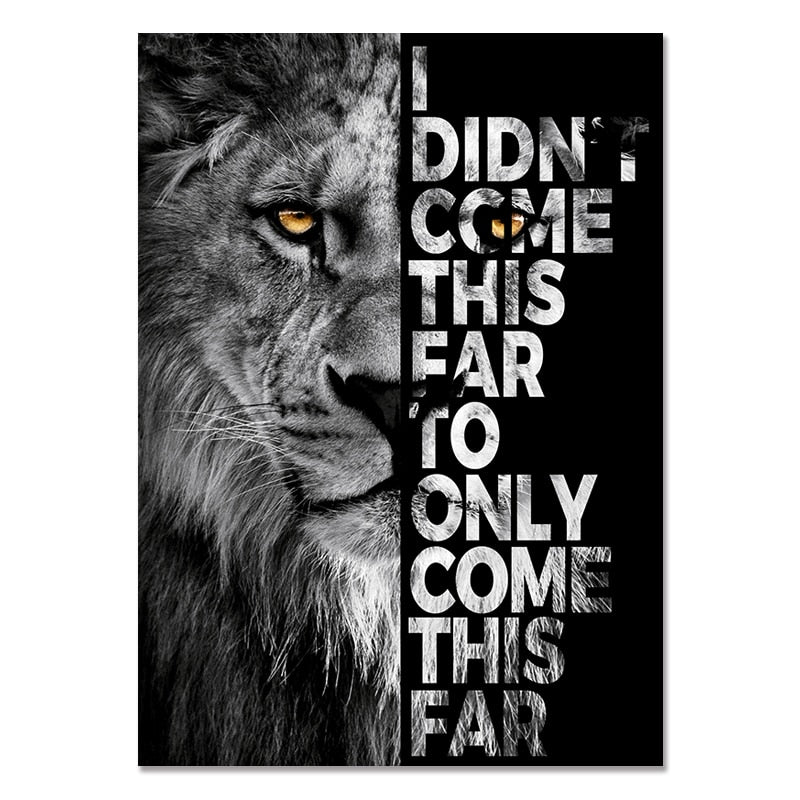 The Lion Motivational Canvas Poster