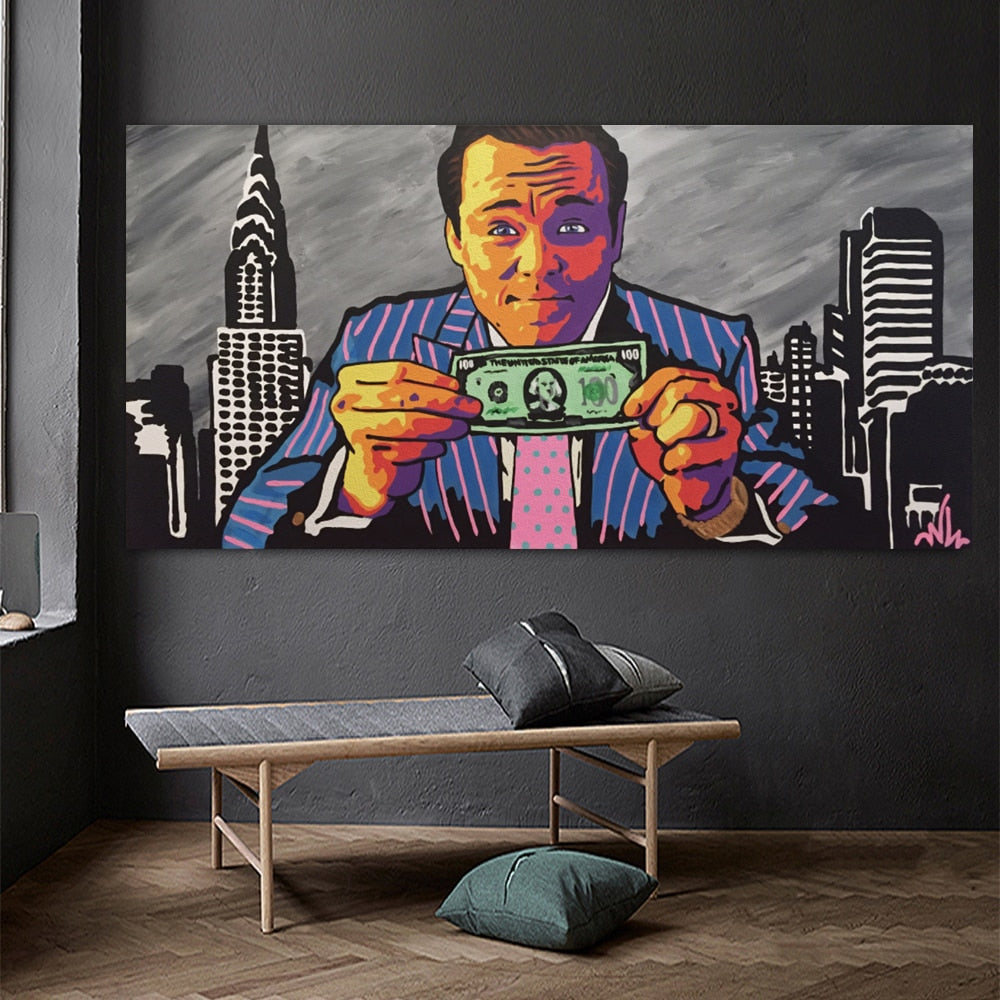 Wolf of Wallstreet Money Canvas Poster