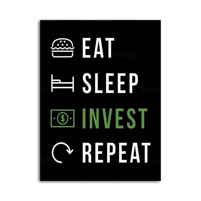 Motivationa Money Poster Canvas