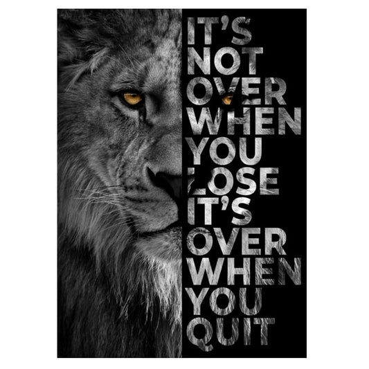 The Lion Motivational Canvas Poster