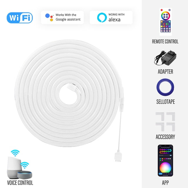 RGB Neon Light with WIFI Capability and Remote