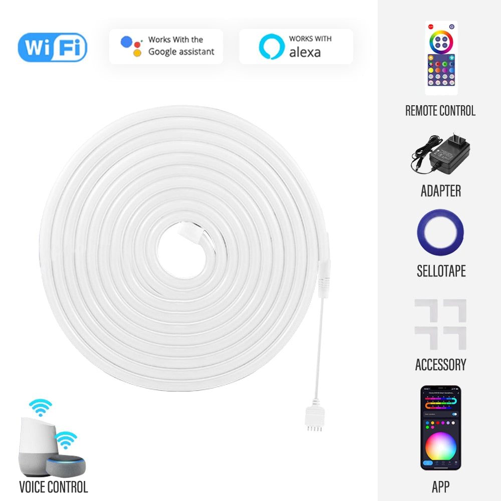 RGB Neon Light with WIFI Capability and Remote