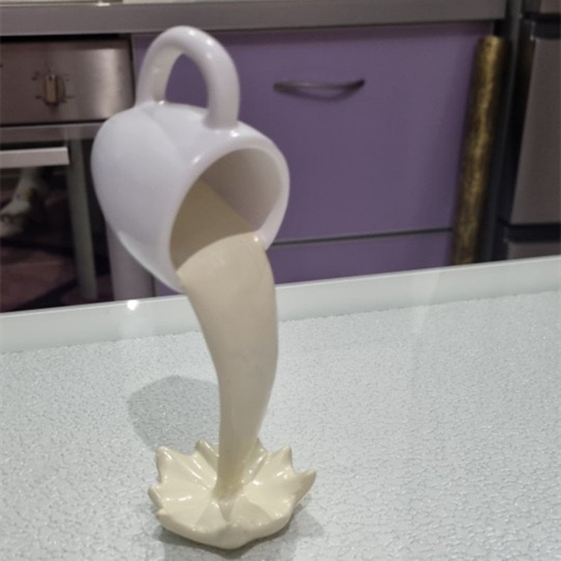 Floating Coffee Cup Statue