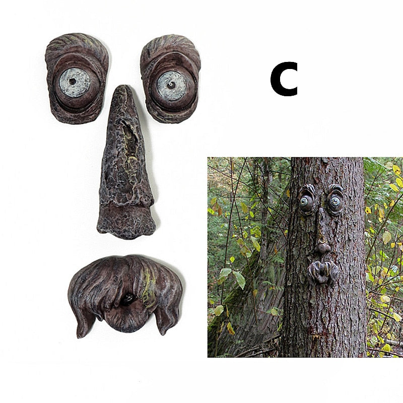 Funny Tree Face Decor