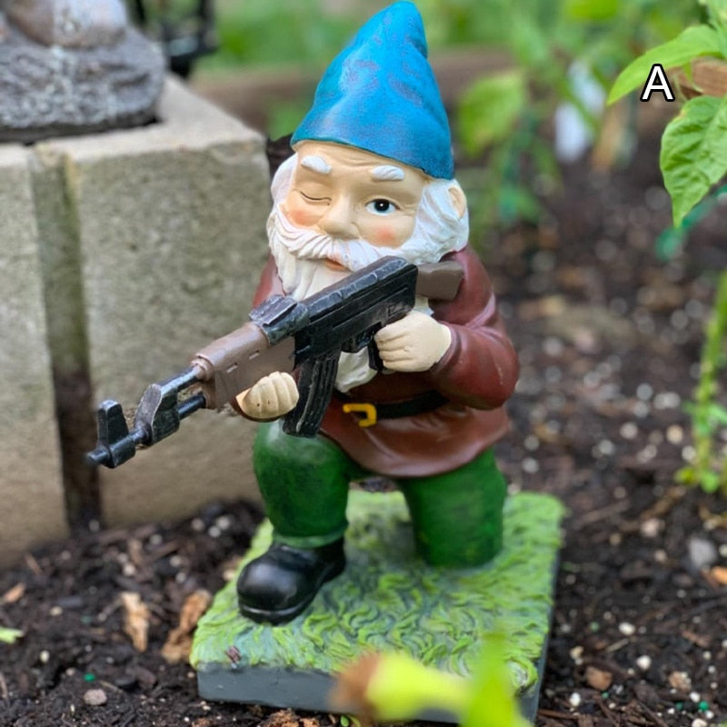 Army Gnome Garden Statuee