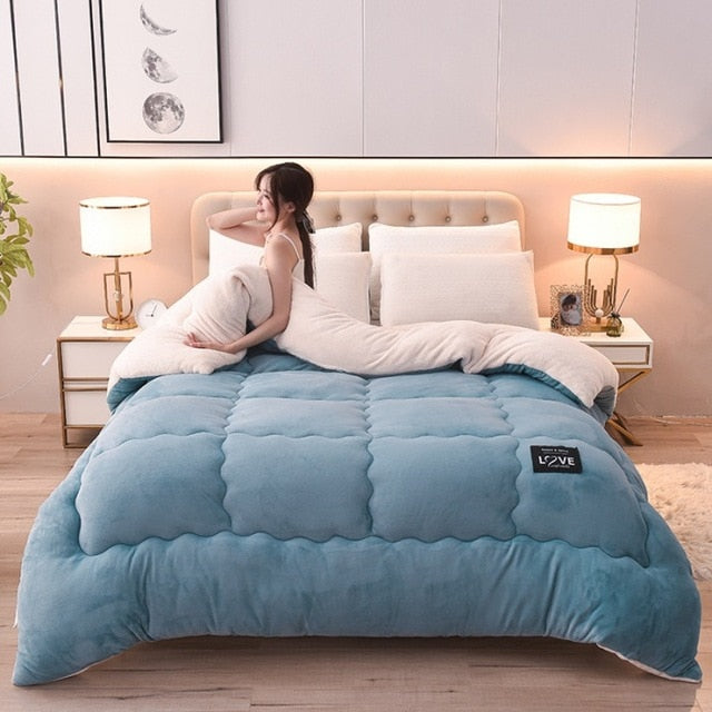 Winter Quilt Warm Comforter Duvet w/ Soft Blankets – planetdecorstore